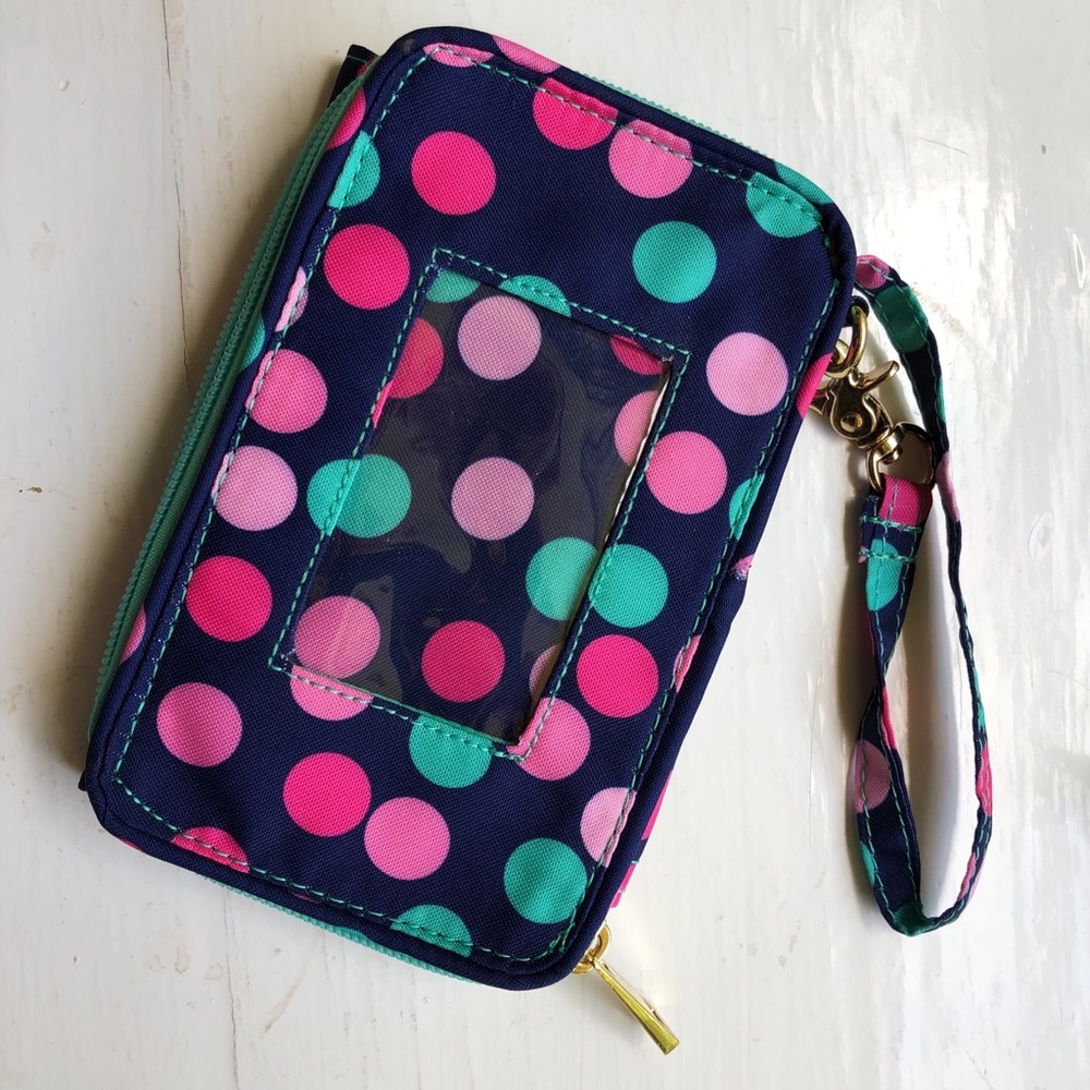 Wallet/Wristlet with Polka Dots